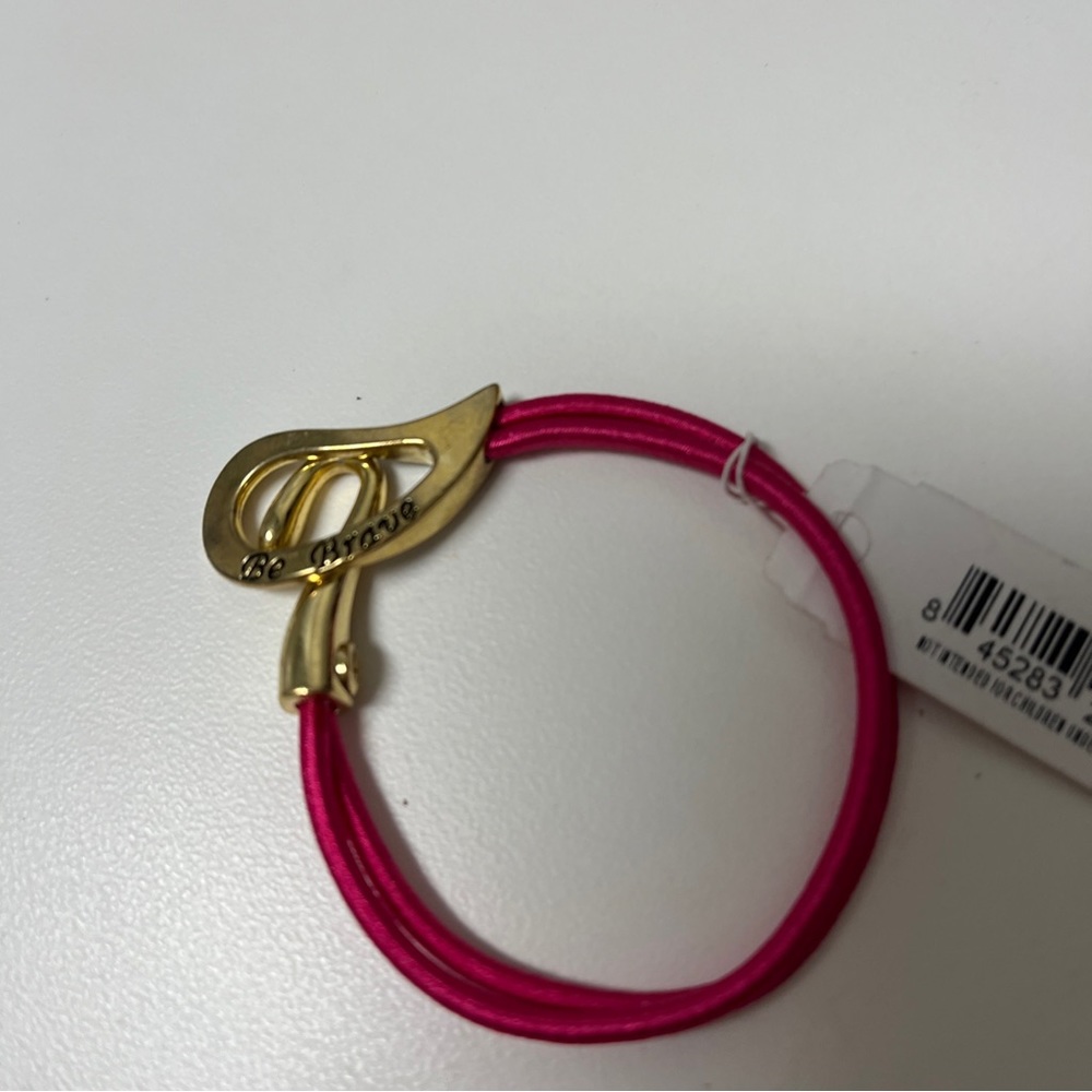 Alexa’s Angels Be Brave Pink/Fuchsia Cancer Support Stretch Bracelet.